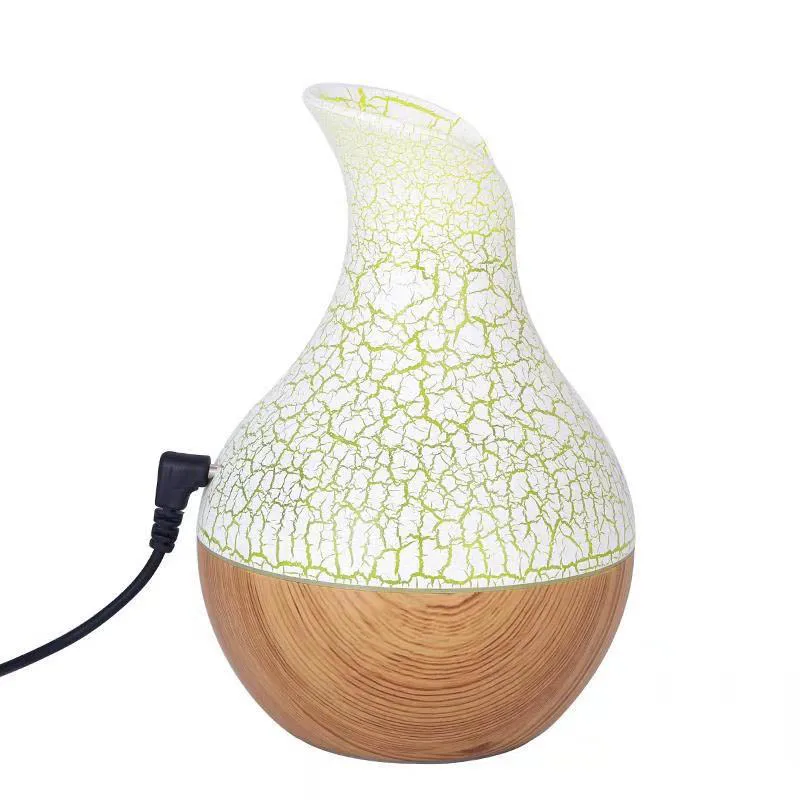 Pelembap Udara Pembersih Udara Penyebar Aroma Minyak Pelembap Udara Lampu Listrik Retak Kayu Pembuat Kabut Aromaterapi Ultrasonik untuk Rumah