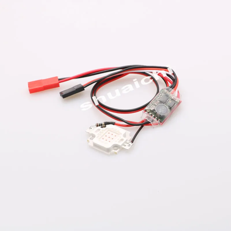 1 Uds 2-6S luz nocturna doble/único Flash 10W LED lámpara superbrillante estroboscópica roja/verde para RC FPV Quadcopter Drone navegación