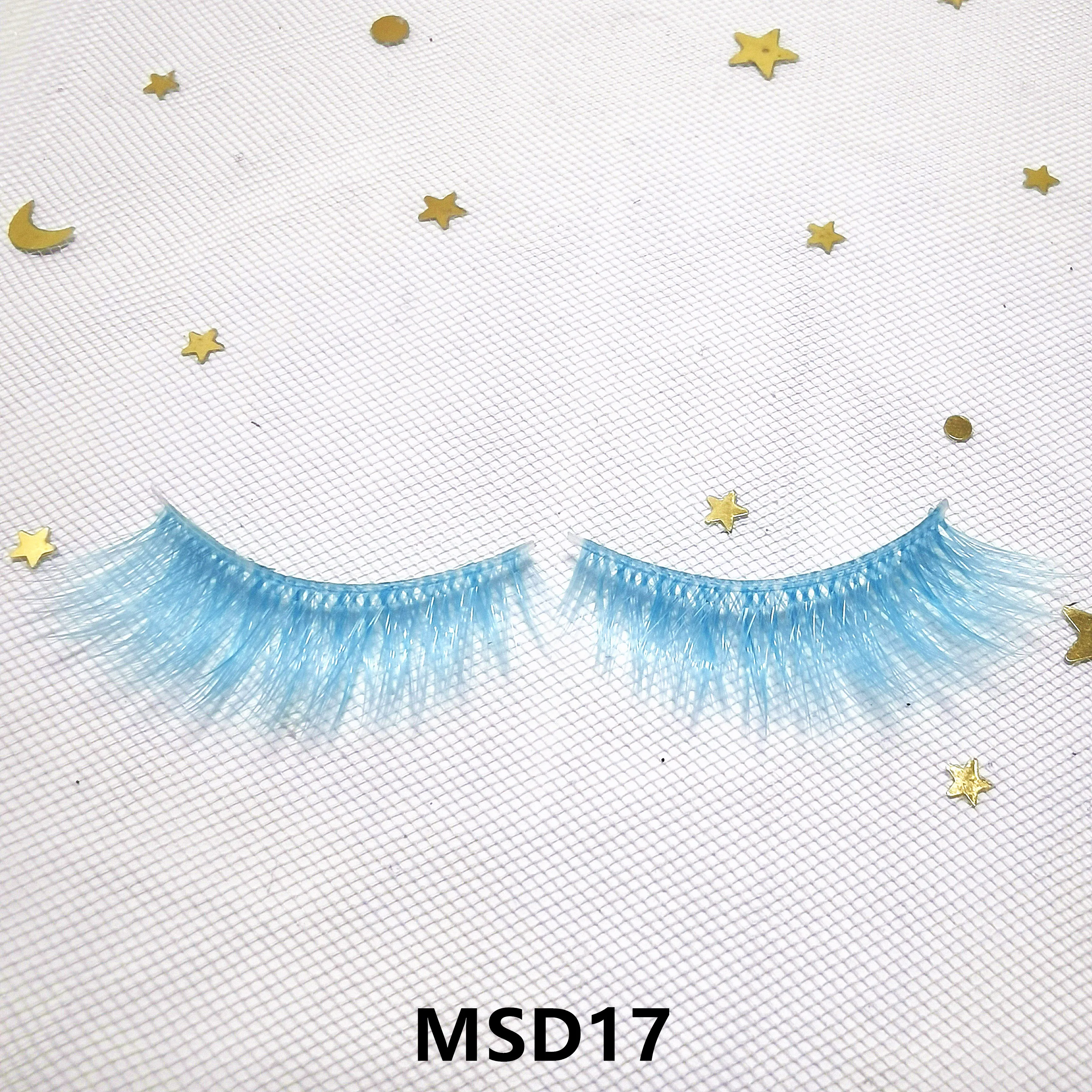 3D Color Eyelash Cosplay Colorful Eyelashes False lashes Faux Mink Natural Long fluffy Style Eye lash Extension Makeup Halloween