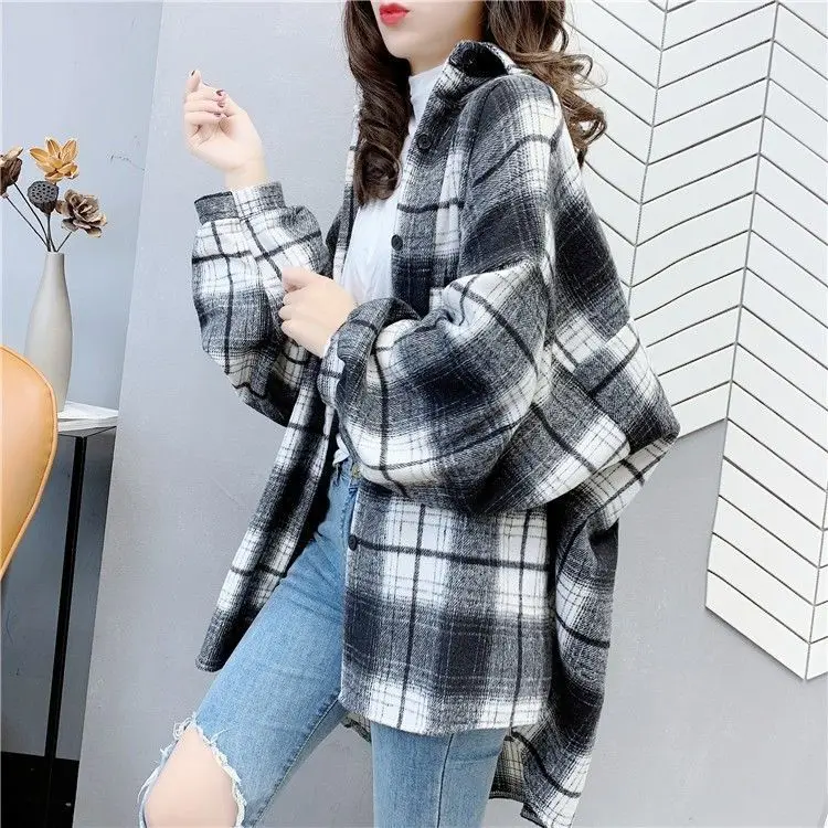 Vy1081 2020 Musim Semi Musim Panas Musim Gugur Baru Wanita Fashion Kasual Wanita Bekerja Blus Wanita Overshirt Wanita OL Wanita Atasan dan Blus