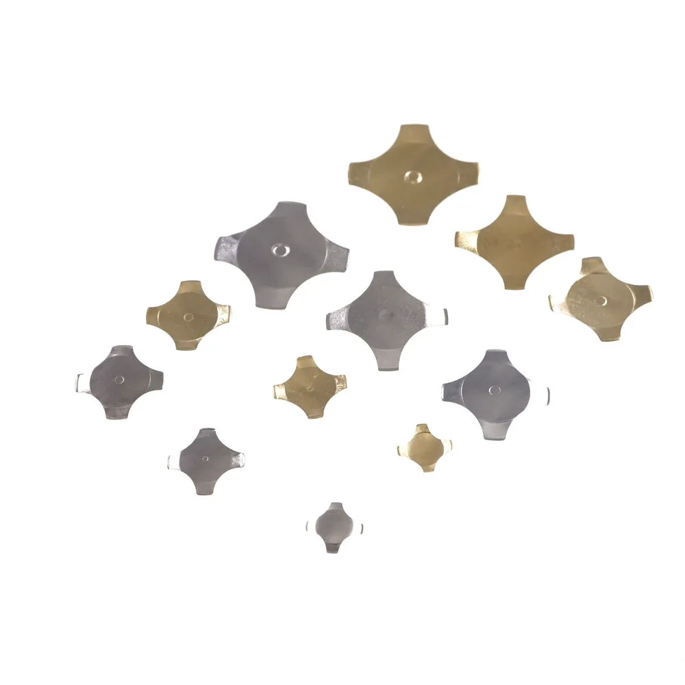 20pcs Gold Plating 6.0 8.0 8.4 10.0 12.0 14.0 16.0 mm Diameter Single Cross Shape Metal Dome Snap Dome Switch SPST Array switch