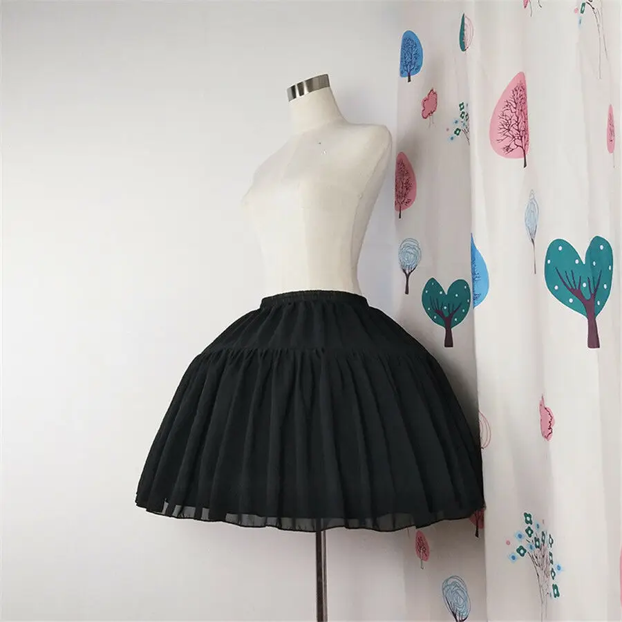 Vestido Lolita de 2 aros para niñas, enagua de crinolina, falda de Bustle, Pannier