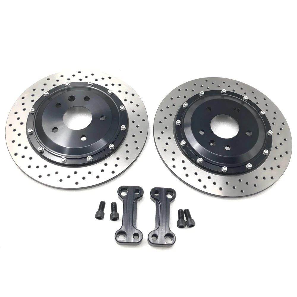 high Performanc  Modified 355X12 Brake Rotor with Aluminum Center Hat and bracket for ATENZA rear wheel