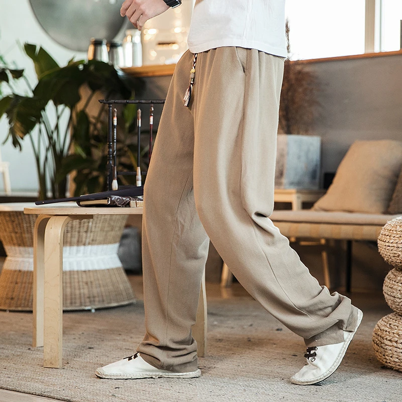 

Autumn Men Pants Casual Cotton Long Pants 2020 Straight Joggers Homme 5xl Business Work Breathable Trousers Men