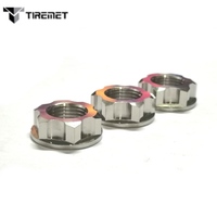 Tiremet M16 M18 M20 M22 Left and Right Titanium Flange Nuts Fit for Bicycle Car Motorcycle Rearview mirror A450 HONDA CRF 2012R