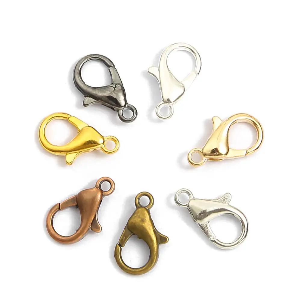 

20/30/50Pcs Metal Lobster Clasp Hooks Chain End Connectors DIY Jewelry Findings Necklace Bracelet Buckle Making Accessories