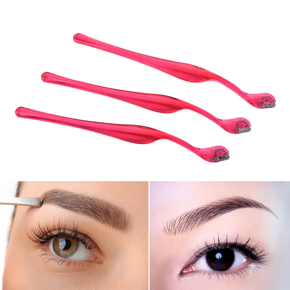 3Pcs Facial Hair Remover Eyebrow Trimmer Sharp Mini Makeup Knife Blade Shaper Shaver For Women Girls Makeup Tools XMD049