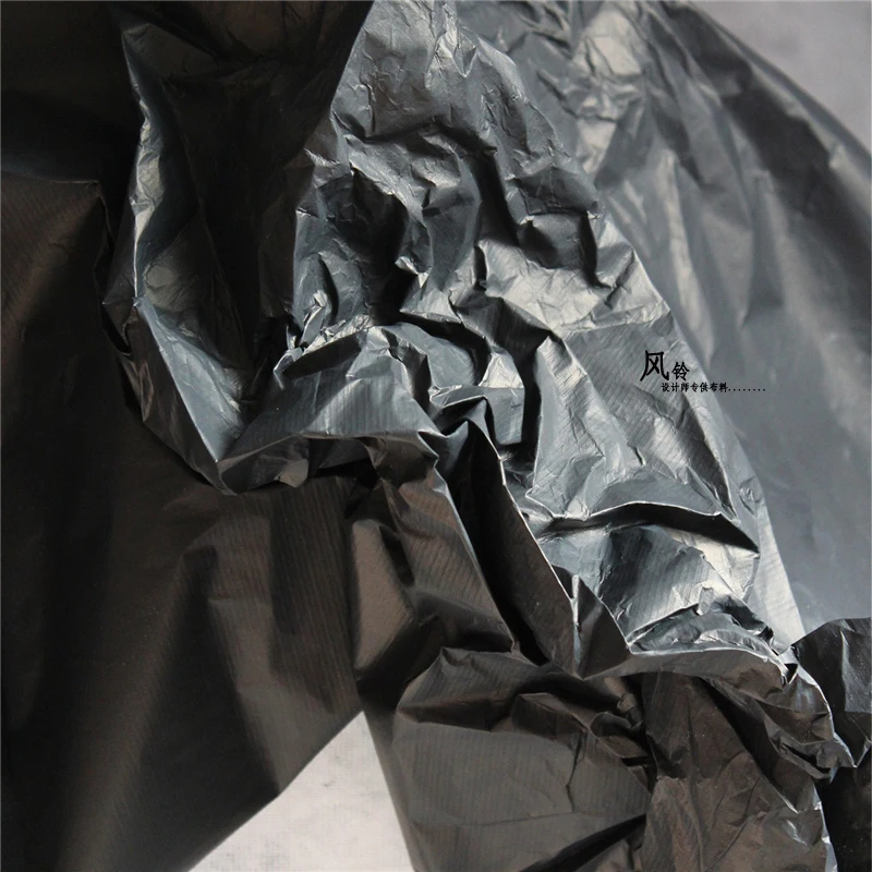 Soft Dupont Tyvek Paper Matte Black Waterproof For DIY Disposable Suit Handcrafts Decor Bags Coat Clothes Designer Fabric