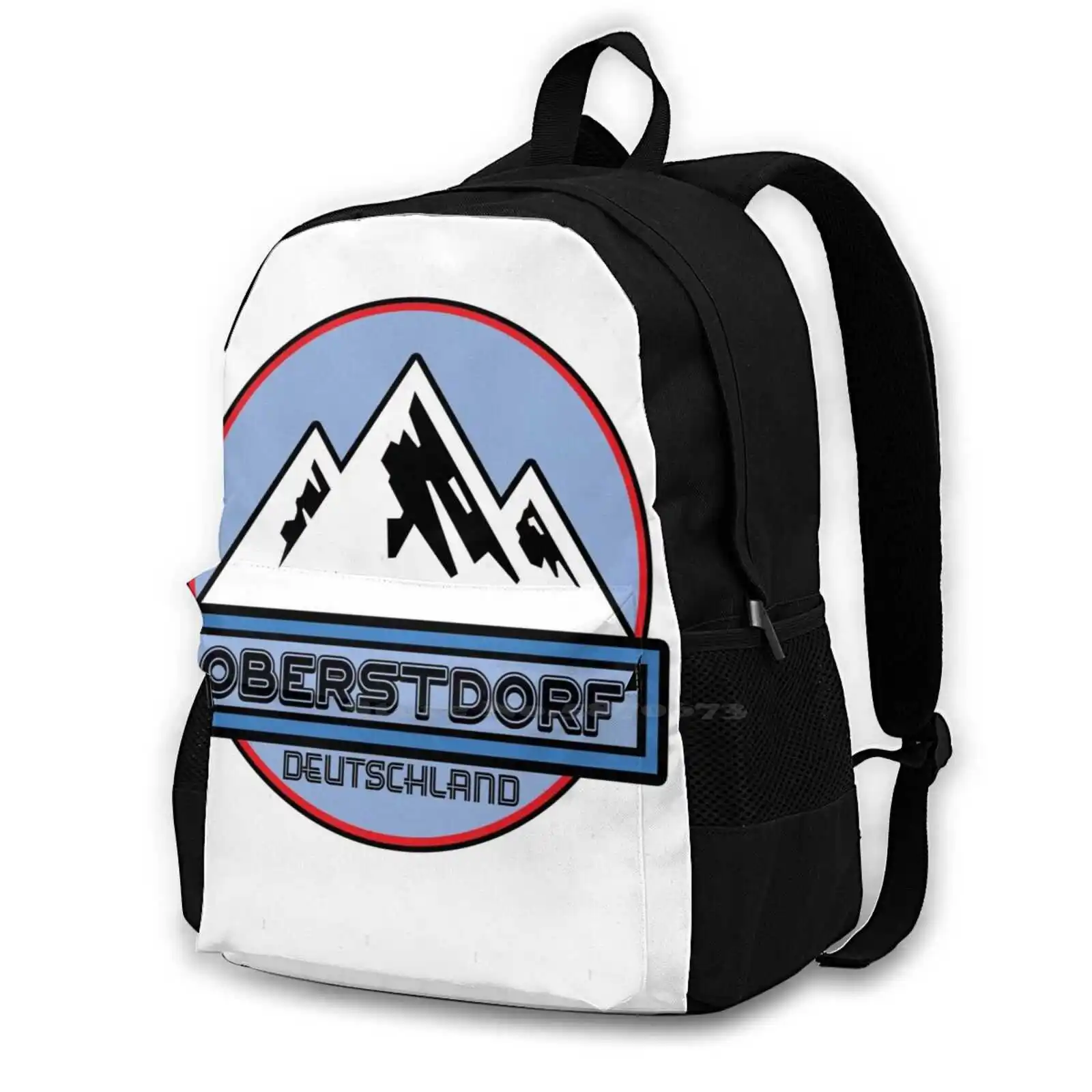 Ski Oberstdorf Deutschland Skiing Ski Mountain Art Germany School Bag Big Capacity Backpack Laptop Oberstdorf Deutschland