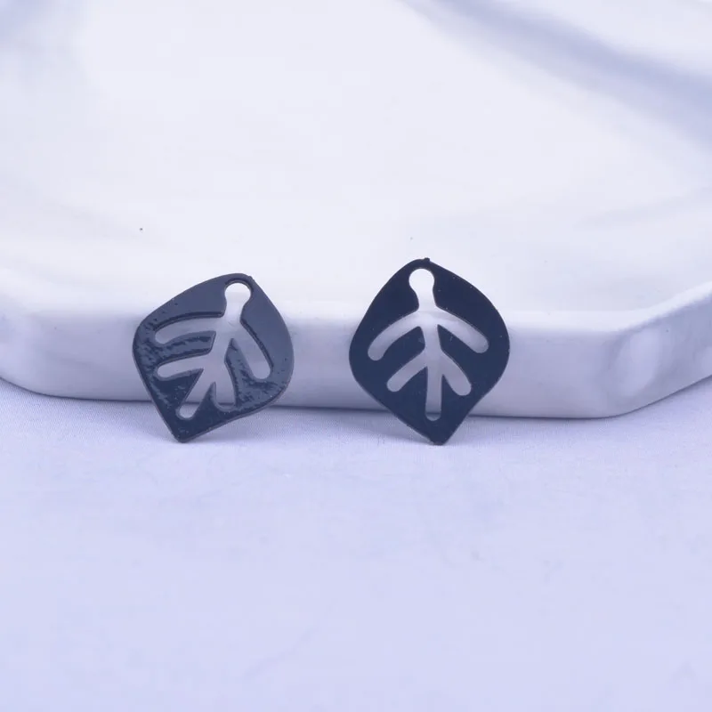 100 Stück AC11419 10,5*12,5mm Frühlingsfarbene Kleine Blatt-Anhänger DIY Schmuck Ohrring Anhänger – Detail 11