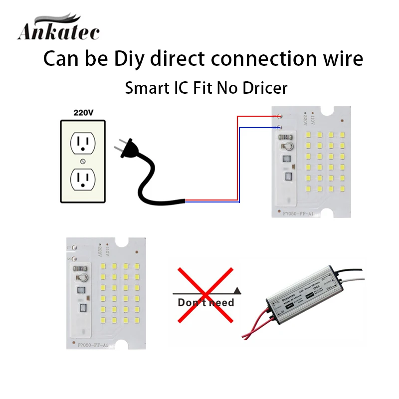 インテリジェントLEDスポットライト,10w,20w,30w,50w,100w,smd2835チップ,パール,AC 220v,diy屋外電球,クールホワイト