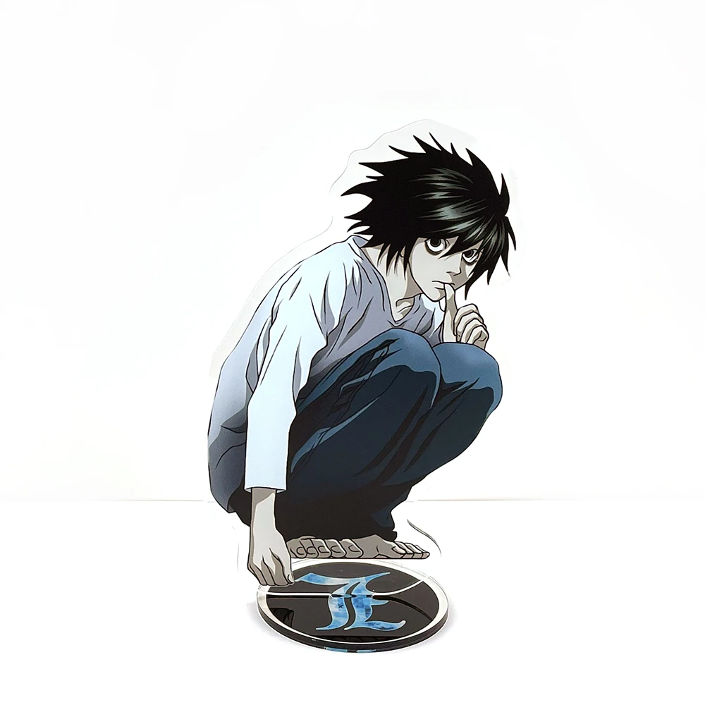 Death note L Squatting acrylic stand figure model plate holder cake topper anime