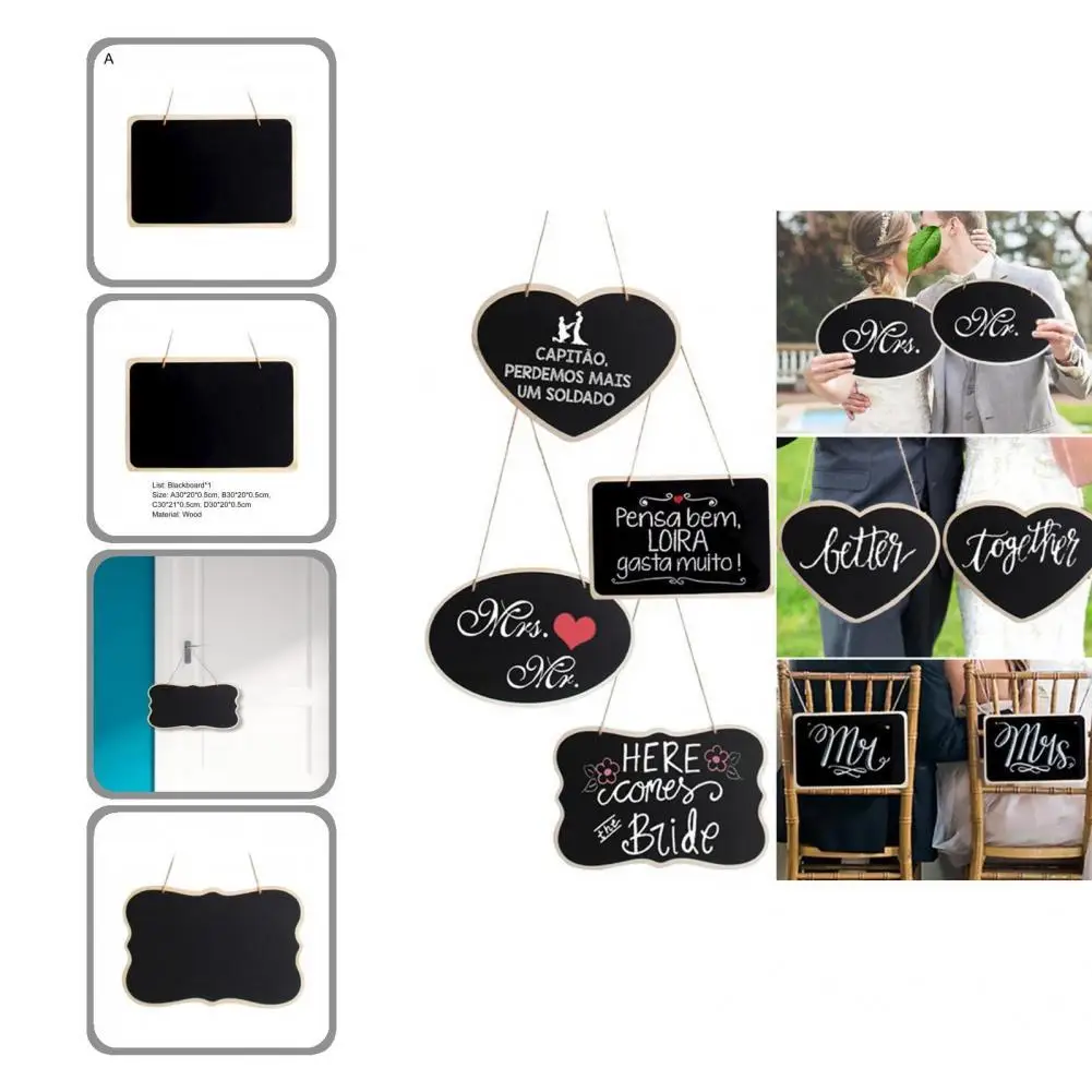 Decorative Chalkboard 4 Styles Mini Chalkboard Wood Reusable  Good Message Board Signs Special Event Chalkboard Decor