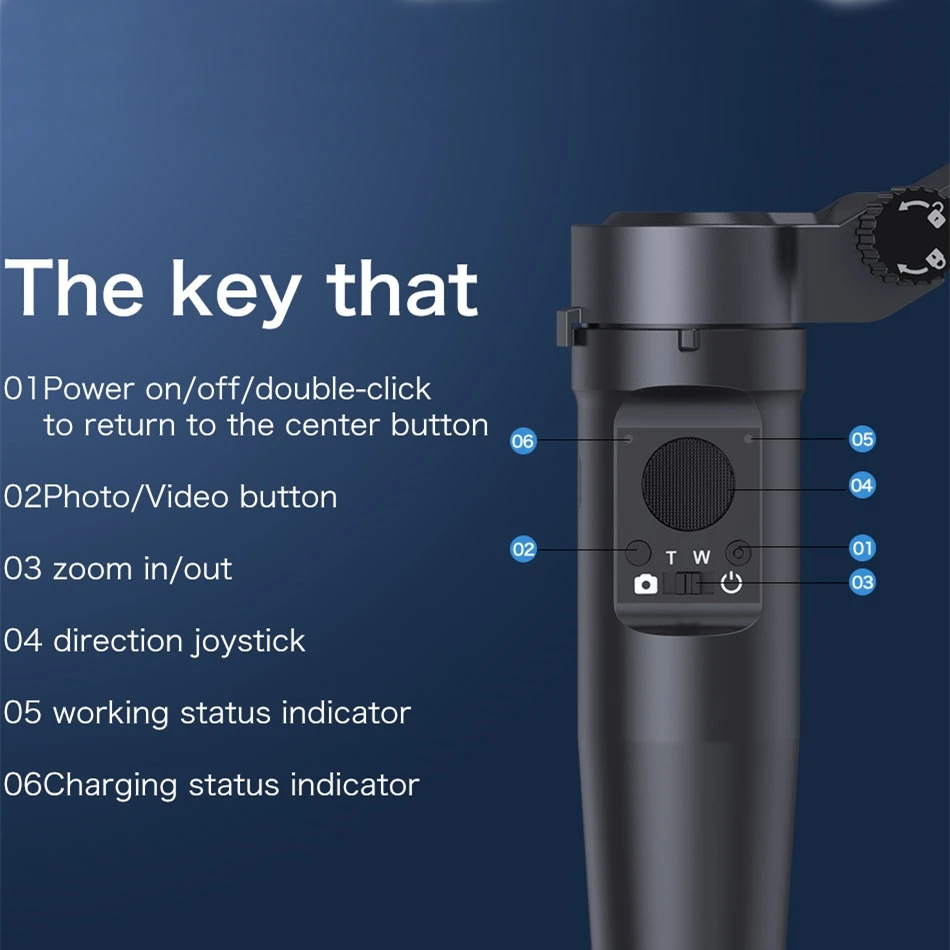 2021new 3-axis gimbal مثبت يدوي الهاتف الذكي بلوتوث تصوير الفيديو وتسجيل للعمل هاتف مزود بكاميرا ترايبود الذكية