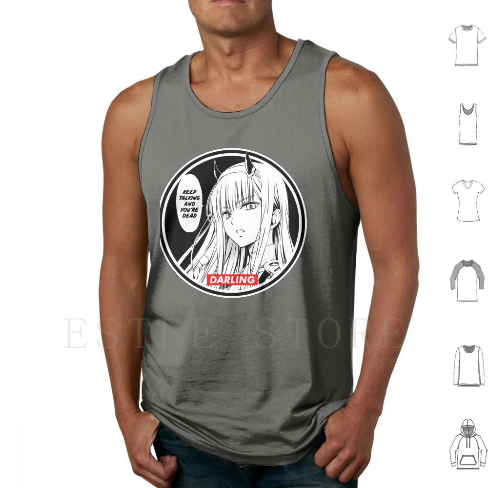 Zero Two Tank Tops Vest Manga Senpai Weaboo Anime Girls Peach Milk Zero Two