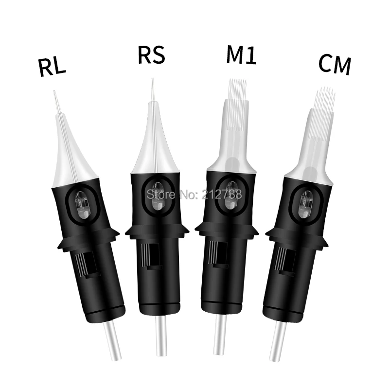 Standard Tattoo Needle Cartridges 1/3/5/7/9/11/13/15/17/19/21/23 CM M1 RS RL 10 Pcs/Box Tattoo Pen Rotary Machine Needle