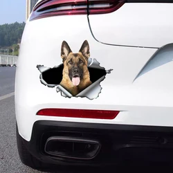 Calcomanía 3D autoadhesiva B0134, pegatina impermeable para coche, parachoques, ventana trasera, estuche para carros, perro mascota, Pastor Alemán