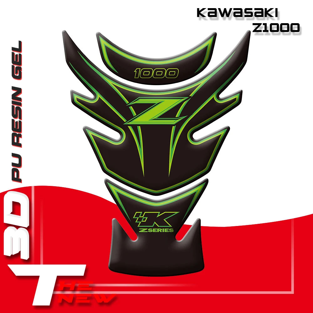 High quality Motorcycle 3D Sticker Decal Emblem Protection Tank Pad Cas Cap For Kawasaki Z1000 2010 2011 2012 2013
