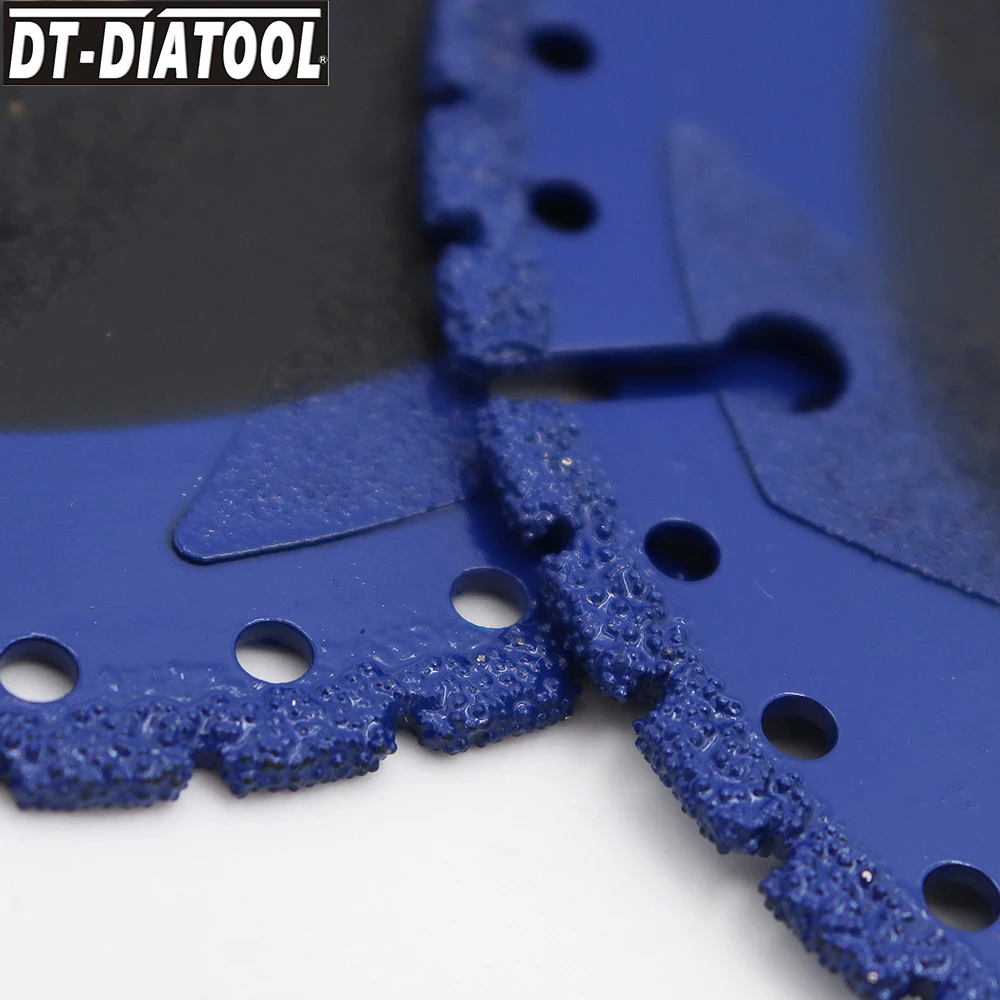 DT-DIATOOL 2pcs Dia 125mm/5" Vacuum Brazed Diamond Cutting Discs All Purpose Saw Blade Rescue Diamond Blade Concrete Steel Metal