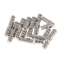 10x Copper Barrel Mini Craft Gift Wooden Box Cylindrial Hinge Hidden 25*5mm