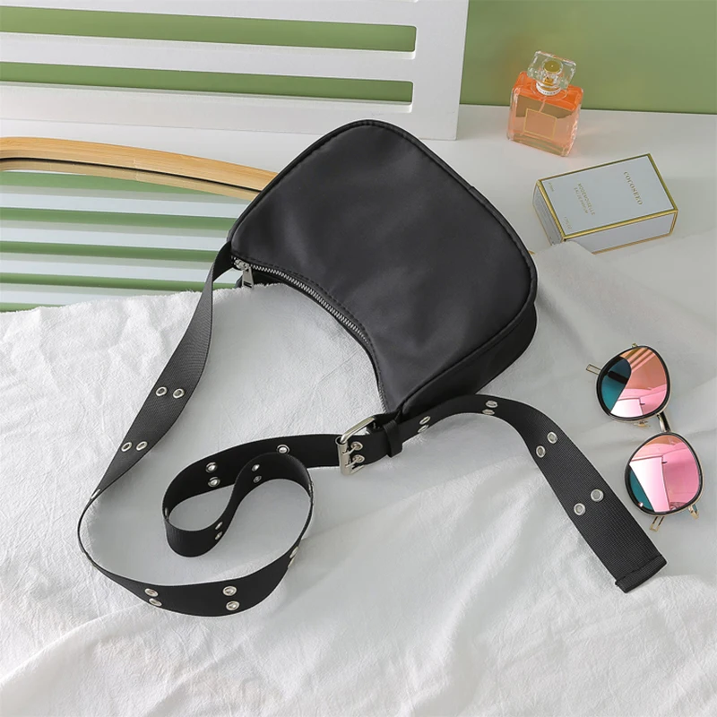 Yogodlns Trendy Nylon Umhängetasche Für Frauen Vintage Umhängetaschen Weibliche Straße Messenger Handtasche und Geldbörse Reise Einfache Tote – Detail 16