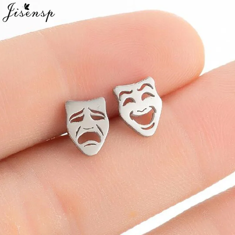 Lovely Stainless Steel Funny Face Stud Earrings for Women Trendy Jewelry Cartoon ET Alien Earings 2024 Girls Birthday Gifts