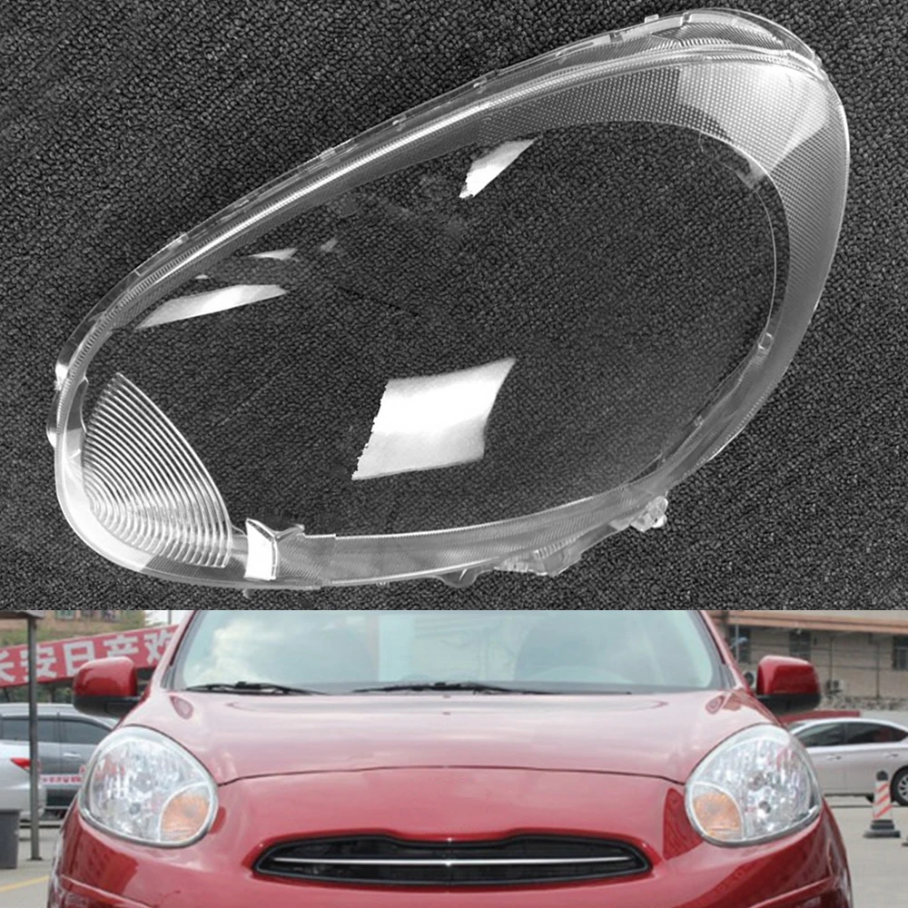 

Car Headlight Lens For Nissan March 2010 2011 2012 2013 2014 2015 Car Headlamp Lens Replacement Auto Shell Cover