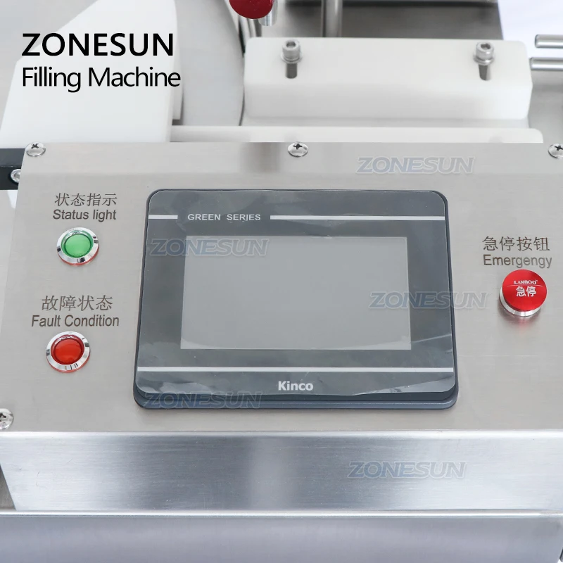 ZONESUN ZS-LPG1 Đầu Đơn Gốm Tỳ Bơm Lọ Thủy Tinh Quận Thương Mại Trung Tâm Tinh Dầu Lỏng Máy Làm Đầy Với Bình Unscrambler