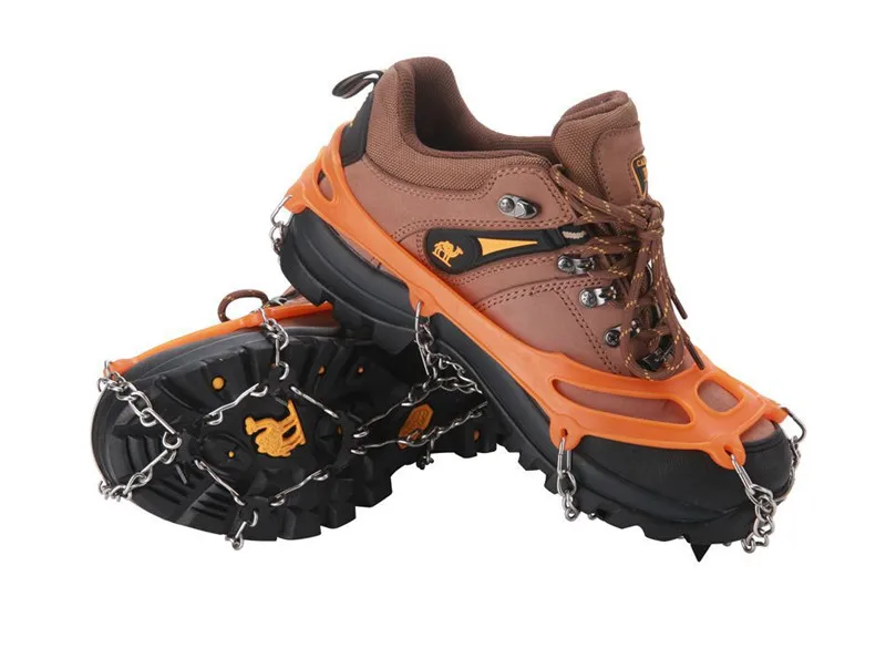 8 zähne Mangan Stahl Eis Greifer Spike für Schuh Anti Slip Wandern Klettern Schnee Spikes Steigeisen Stollen Kette Krallen Griffe stiefel