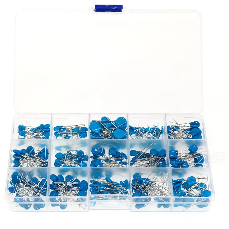 300Pcs/Box 15Value x 20pcs 1KV 2KV 3KV High Voltage Ceramic Capacitors Assortment Assorted Kit