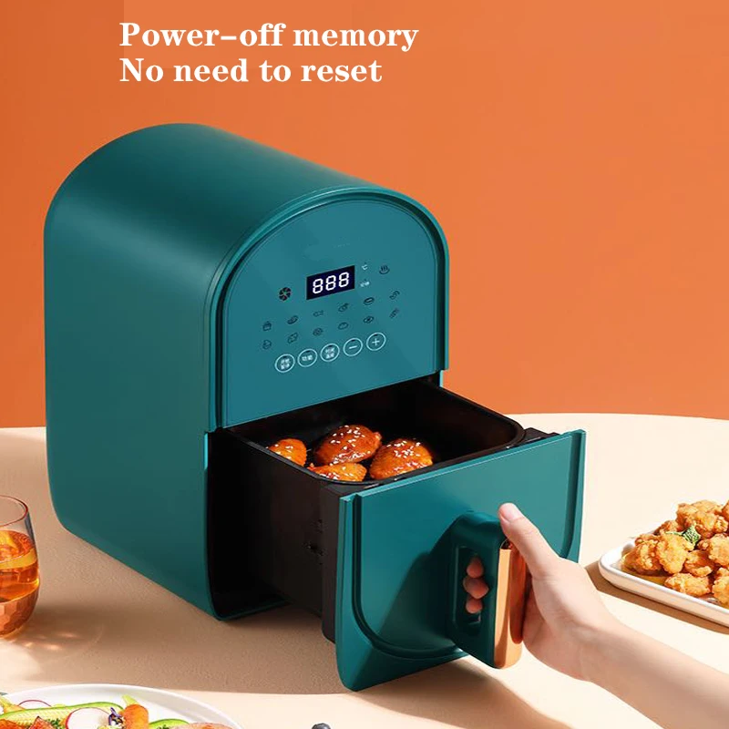 220V อัตโนมัติในครัวเรือนสมาร์ท Smokeless Air Fryer สมาร์ท Air Fryer เตาอบ Air Fryer อุปกรณ์เสริม3L Double Layer ขนาดใหญ่ความจุ ove