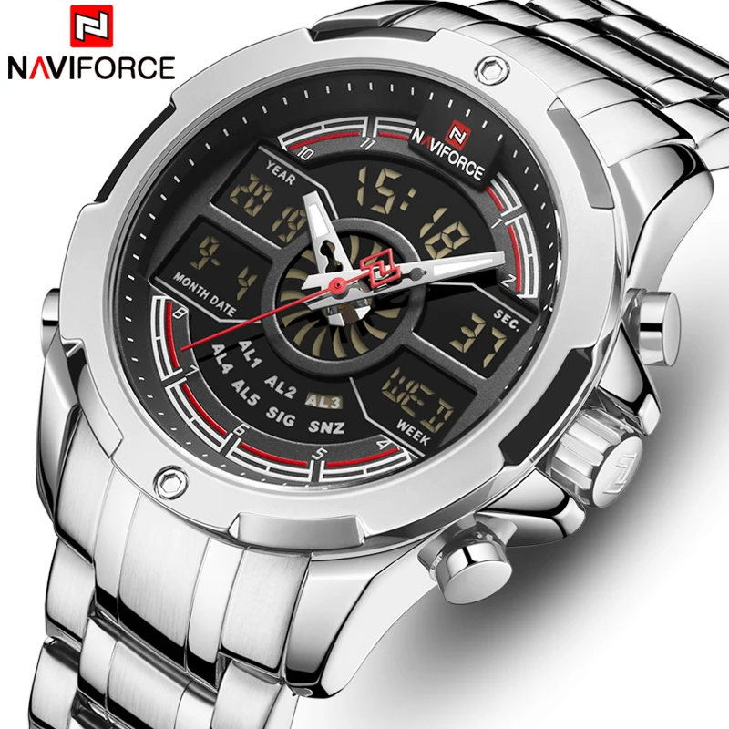 NAVIFORCE Watches For Men Top Luxury Brand Business Quartz Men’s Watch Stainless Steel Waterproof Wristwatch Relogio Masculino