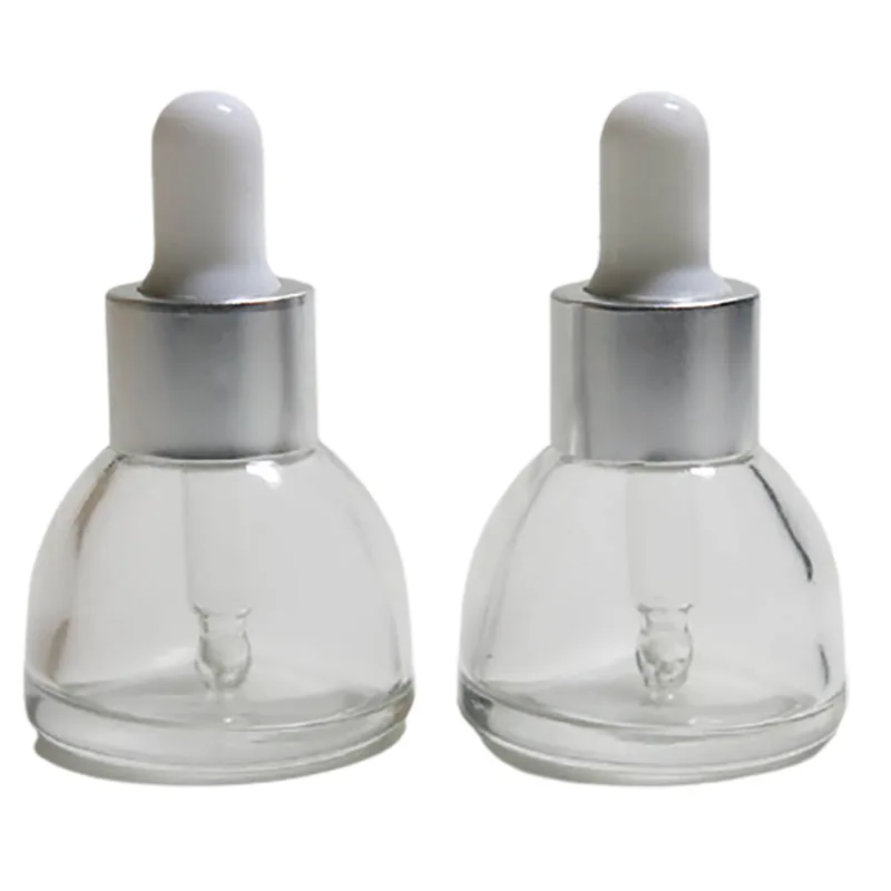 

12 x 15ml 30ml Refillable Portable glass essential oil dropper bottle 1/2oz Transparent glass dropper bottle With Piepette