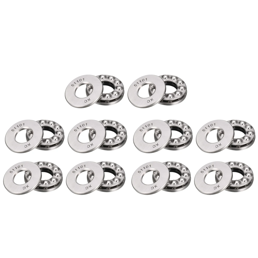 

Uxcell 51100 Thrust Ball Bearings 10mm x 24mm x 9mm Chrome Steel Single Direction 10Pcs