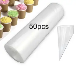 Disposable Pastry Bag 50 Pieces 14 Inch Thick Icing Piping Decorating Pastry Bags DIY Cake Cookies Candy Cupcakes Royal Frosting