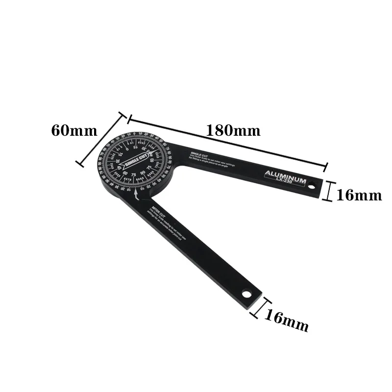 360° Protractor Horizontal Angle Gauge Woodworking Square Positioning Angle Gauge Metal Protractor  Percision Measuring Tools