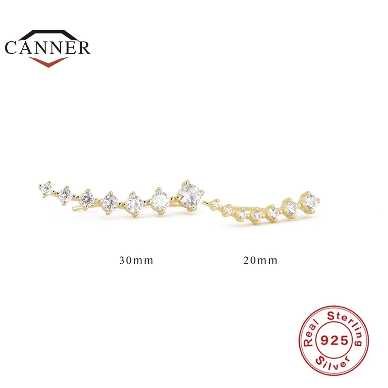 CANNER orecchini in argento Sterling 925 con 7 diamanti lampeggianti per donne coppie regalo Piercing orecchini gioielli Pendientes Brincos