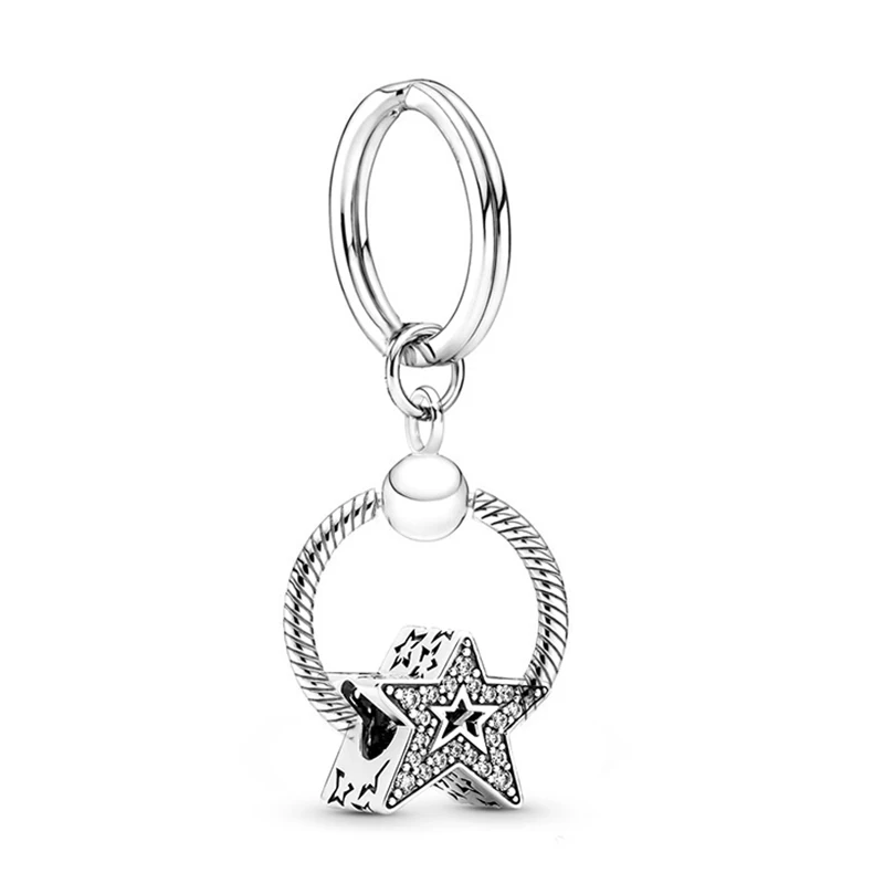 100 Styles Silver Color Exquisite Charm Keychains For Women Handbag Car Ornaments Accessories Brand Key Rings Party Gift Jewelry