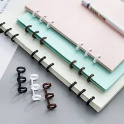 Office Accessories Loose Leaf Ring Binder A5 A6 B5 Paper Fasteners 3 Ring Binder Metal Rings Plastic Binding Strips