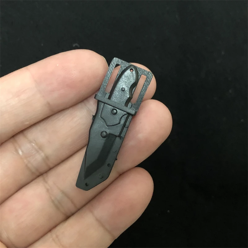 1/6 Scale Plastic Tactical Knife and Scabbard Model Black Classic Tactical Dagger Accessories Model for 12 Inch Action Figure