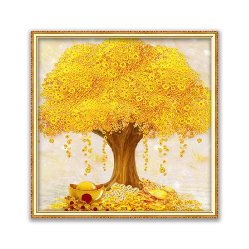 5d Diamond Painting Full Square / Round Diamond Embroidery Money Tree Rhinestone DIY Mosaic Home Decoration