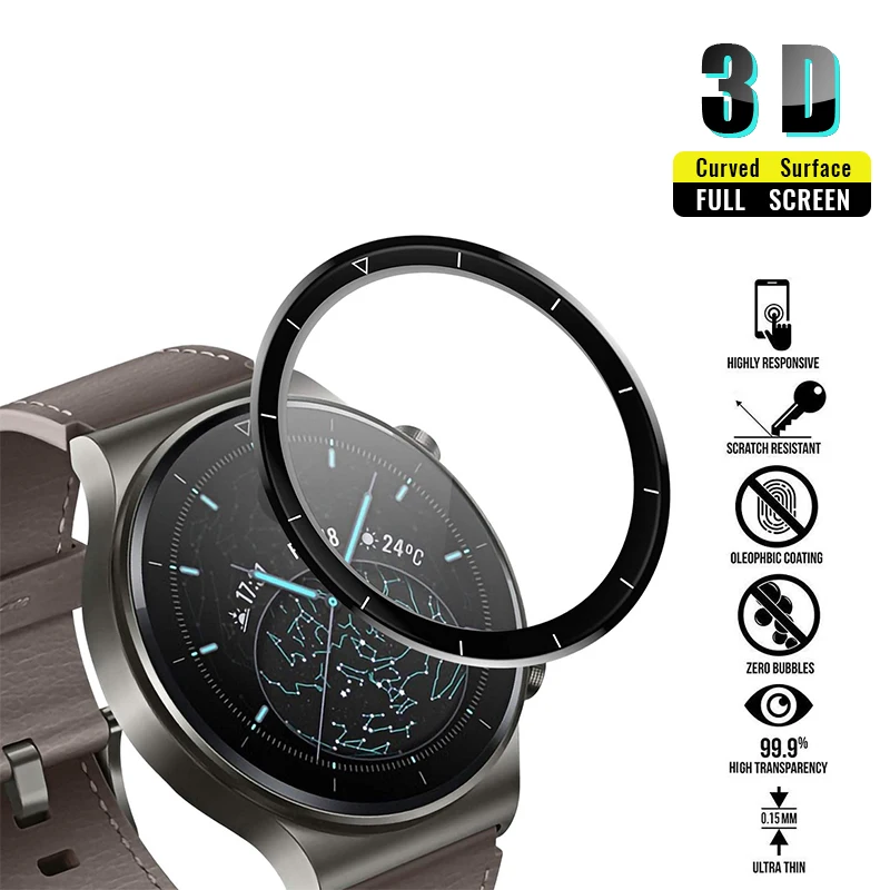 Protective Film For Huawei GT 2 Pro Smartwatch Scratch Proof Screen Protector 3D Curved Soft Edge Full Coverage Film Accessories