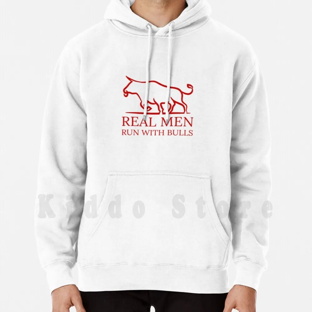 Sudadera con Capucha de Manga Larga San Fermin Running With The Bulls Festival Pamplona Julio 2019 San Vermin