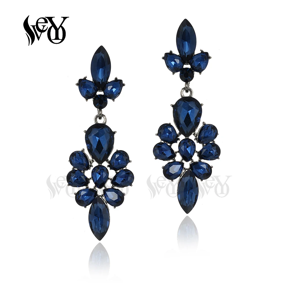 VEYO Trendy Multicolor Acrylic Crystal Drop Earrings Elegant Dangle Earrings for Women Fashion Jewelry Wholesale Gift