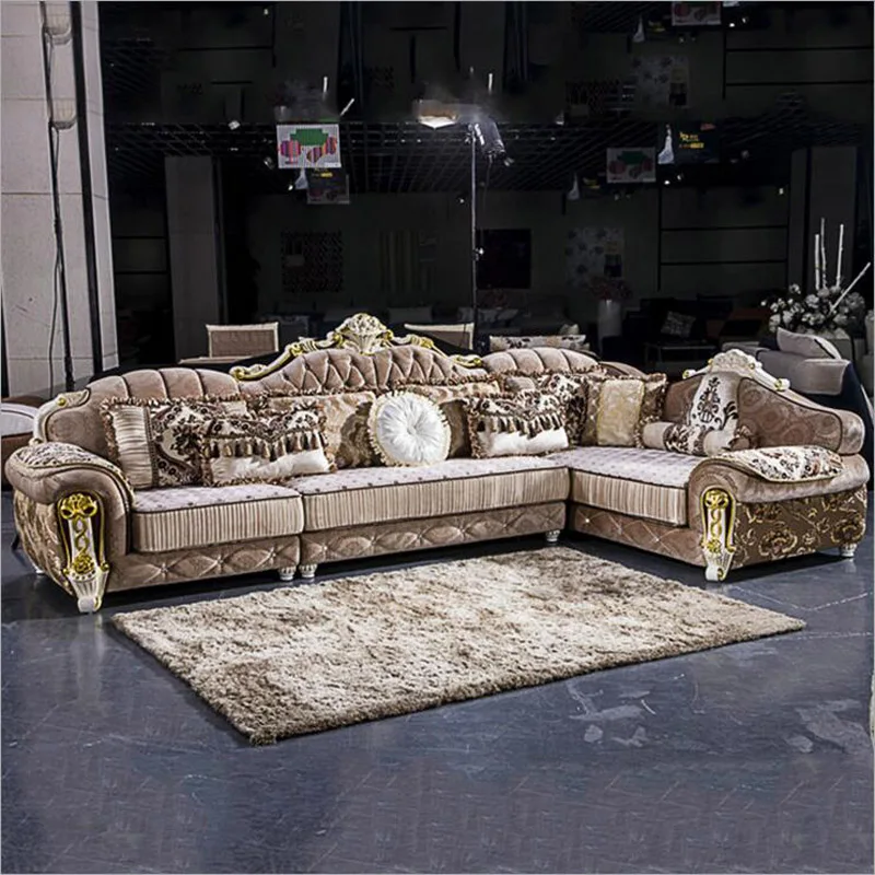 living room furniture modern fabric sofa European sectional sofa set a1274