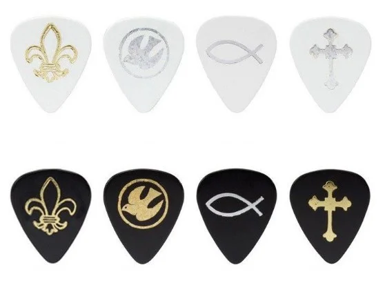 D'andrea CP23 Christian Guitar Pick Plectrum Mediator - Cross, Ichthus, Dove, Fleur de Lis