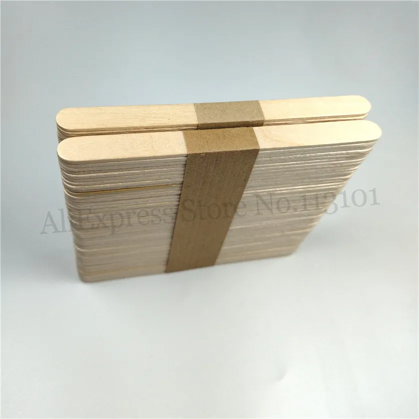 300ชิ้น Popsicle Sticks Ice Cream Sticks ไม้เบิร์ช Ice-Lolly DIY Stick ความยาว114Mm 6จำนวนมาก (50ชิ้น/ล็อต)