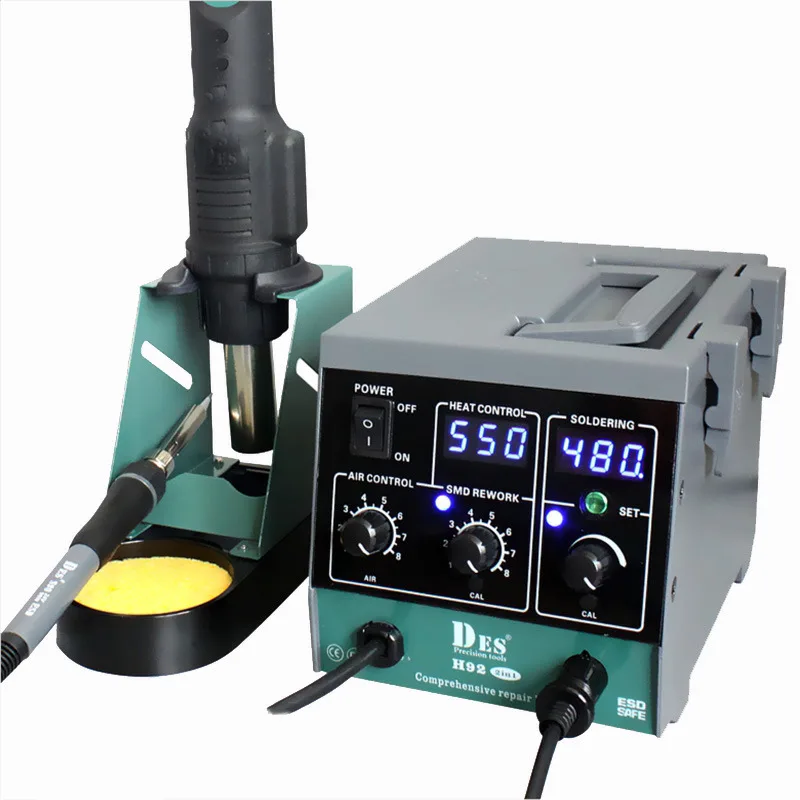 2 In1 Digitale Display Soldeerbout Hete Lucht Soldeerstation Diy Digitale Rework Station Telefoon Reparatie Bga Smd Soldeerstation