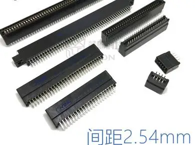 10PCS Goldfinger slot EDGE CONNECTOR SLOT 2.54mm 8P 10P  12P   24P  62P   44P  56P  62P  50P  64P  86P 72P