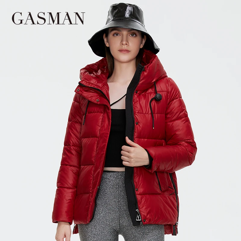 GASMAN 2022 Women's down jacket Short Casual Woman Cotton Coat brand high quality Design Parka Hooded Winter clothes women 2191